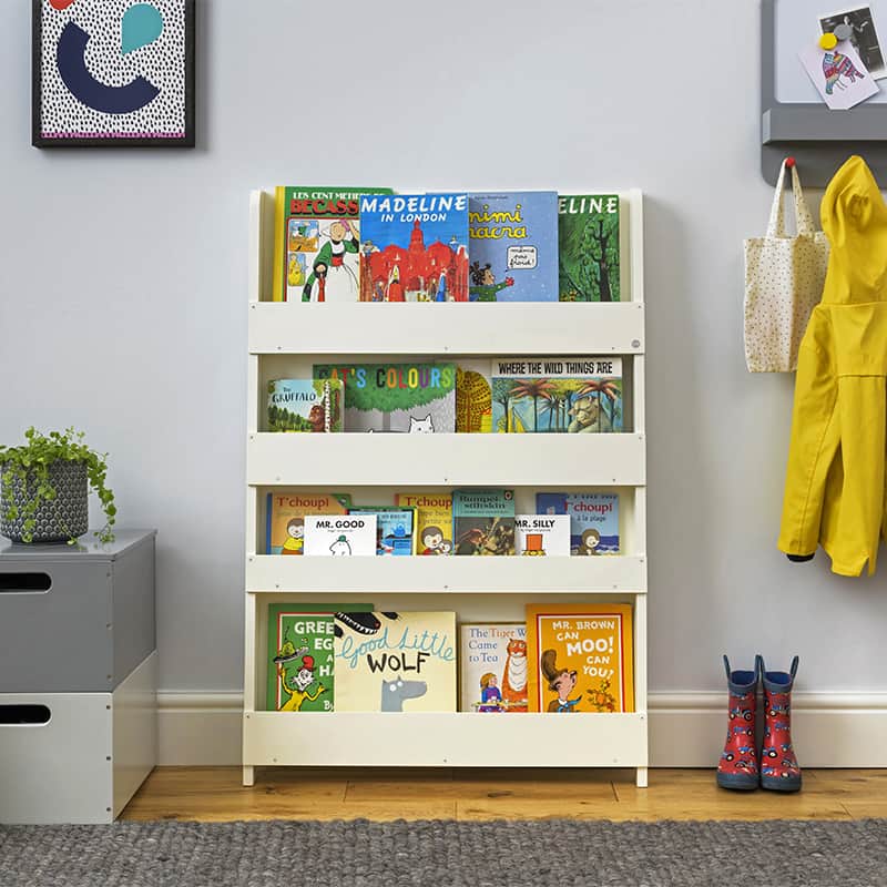 Children's bookcases, Tidy Books, Tidy Books Children Bookcases, kids bookcases, The Tidy Books Kids Wall Bookshelf Ivory
